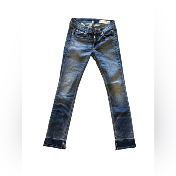 Rag & Bone Ankle Skinny Jeans - size 24 pockets zipper crop jeans - Picture 2 of 16